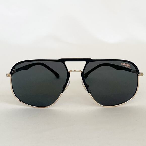 CARRERA 318 Double Bridge Pilot Sunglasses Black Gold UNISEX NEW - Picture 5 of 9